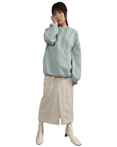 葵SOLDOUT爽やかブルーとホワイトで大人可愛い着こなし【F/M】