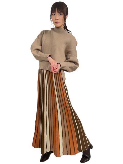 ストライプニットコーデ【S/M】