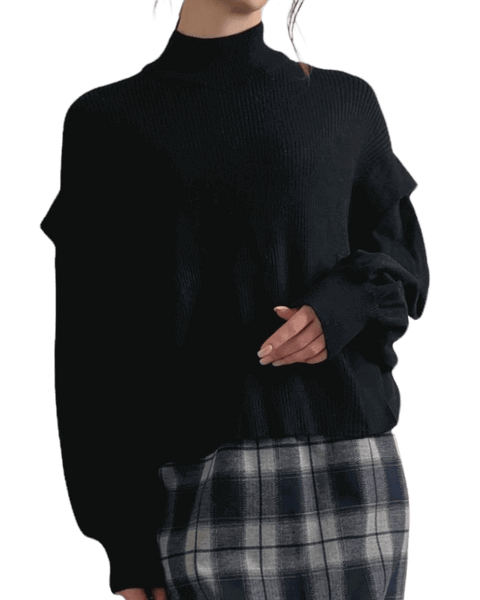 チェック×フリル モノトーンでシックさを【F/M】