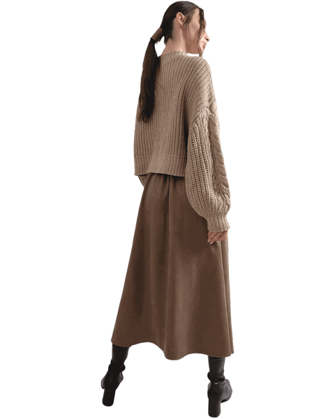 Aランスカートショートショート丈ニット丈ニットでシンプルに可愛い【F/M】