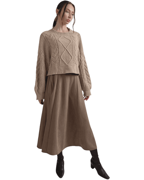 Aランスカートショートショート丈ニット丈ニットでシンプルに可愛い【F/M】