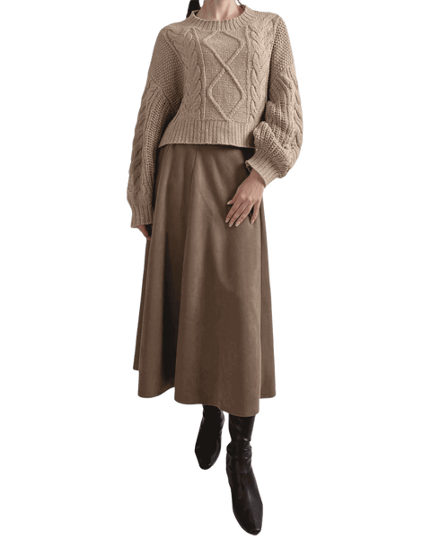 Aランスカートショートショート丈ニット丈ニットでシンプルに可愛い【F/M】