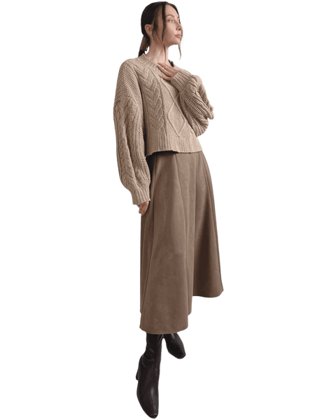 Aランスカートショートショート丈ニット丈ニットでシンプルに可愛い【F/M】