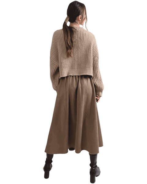 Aランスカートショートショート丈ニット丈ニットでシンプルに可愛い【F/M】