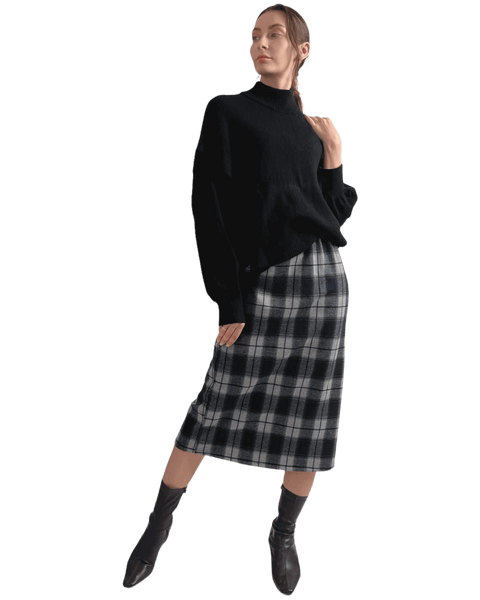 チェック×フリル モノトーンでシックさを【F/M】