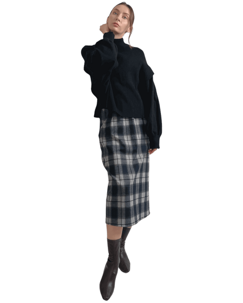 チェック×フリル モノトーンでシックさを【F/M】